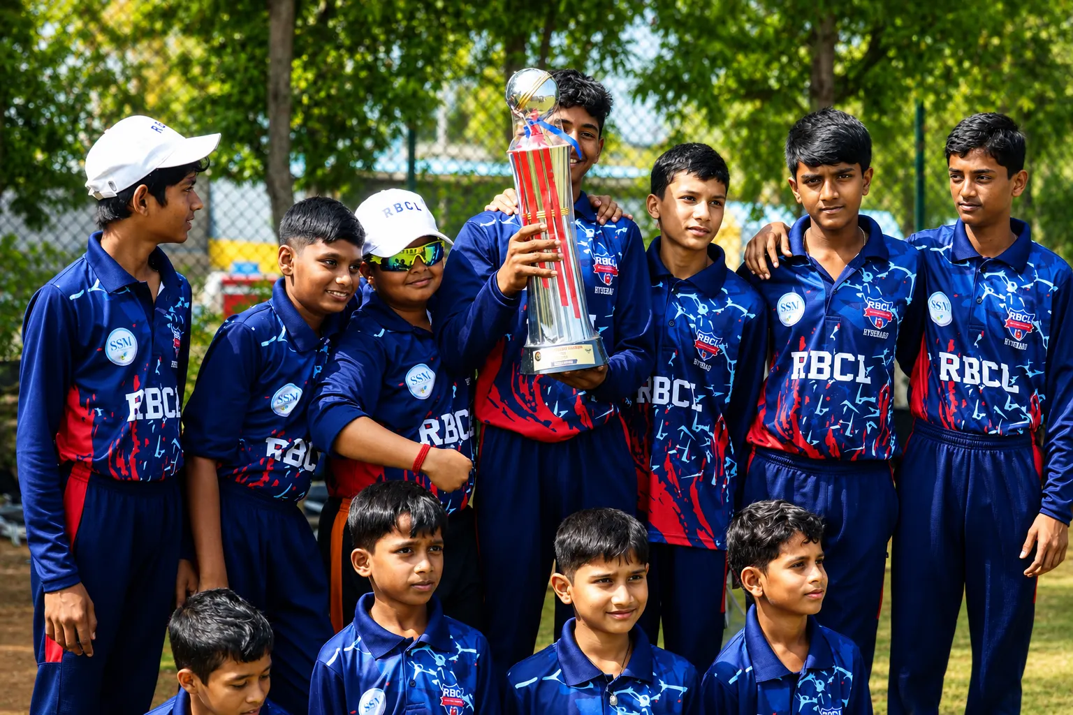Cricket match action